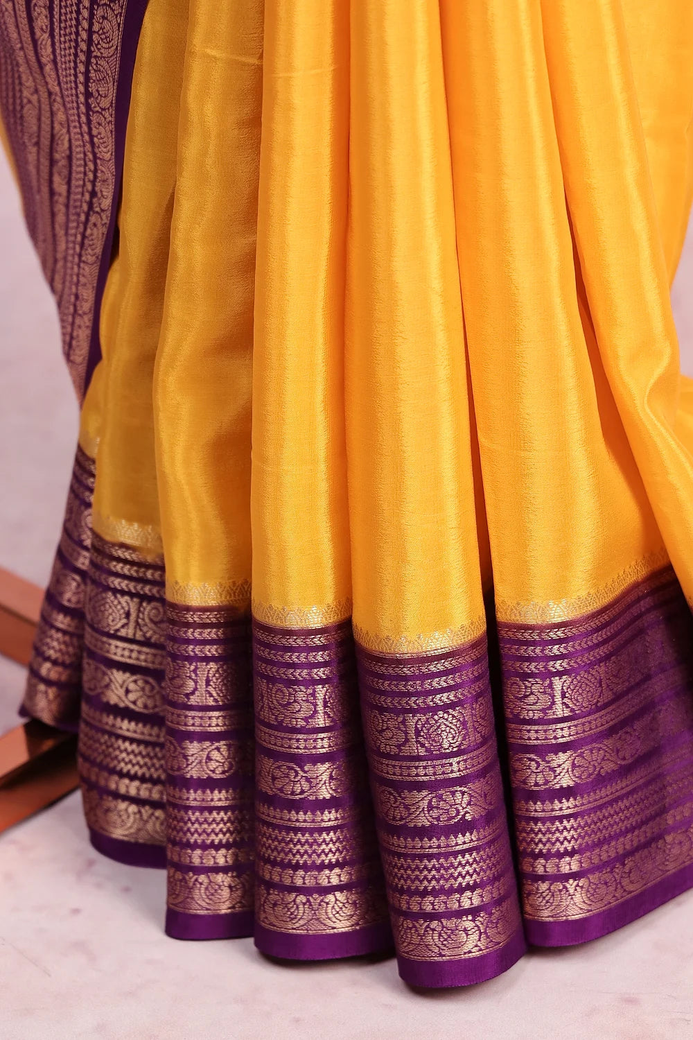 Yellow Semi Silk Saree