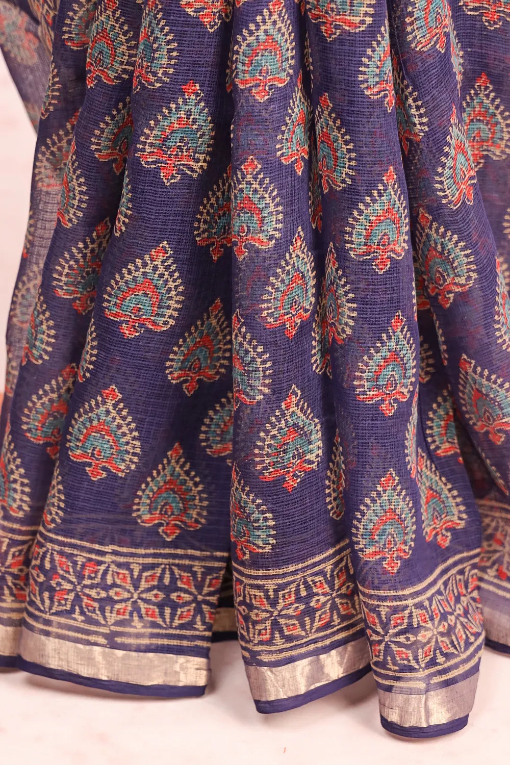 Indigo Cotton Kota Saree