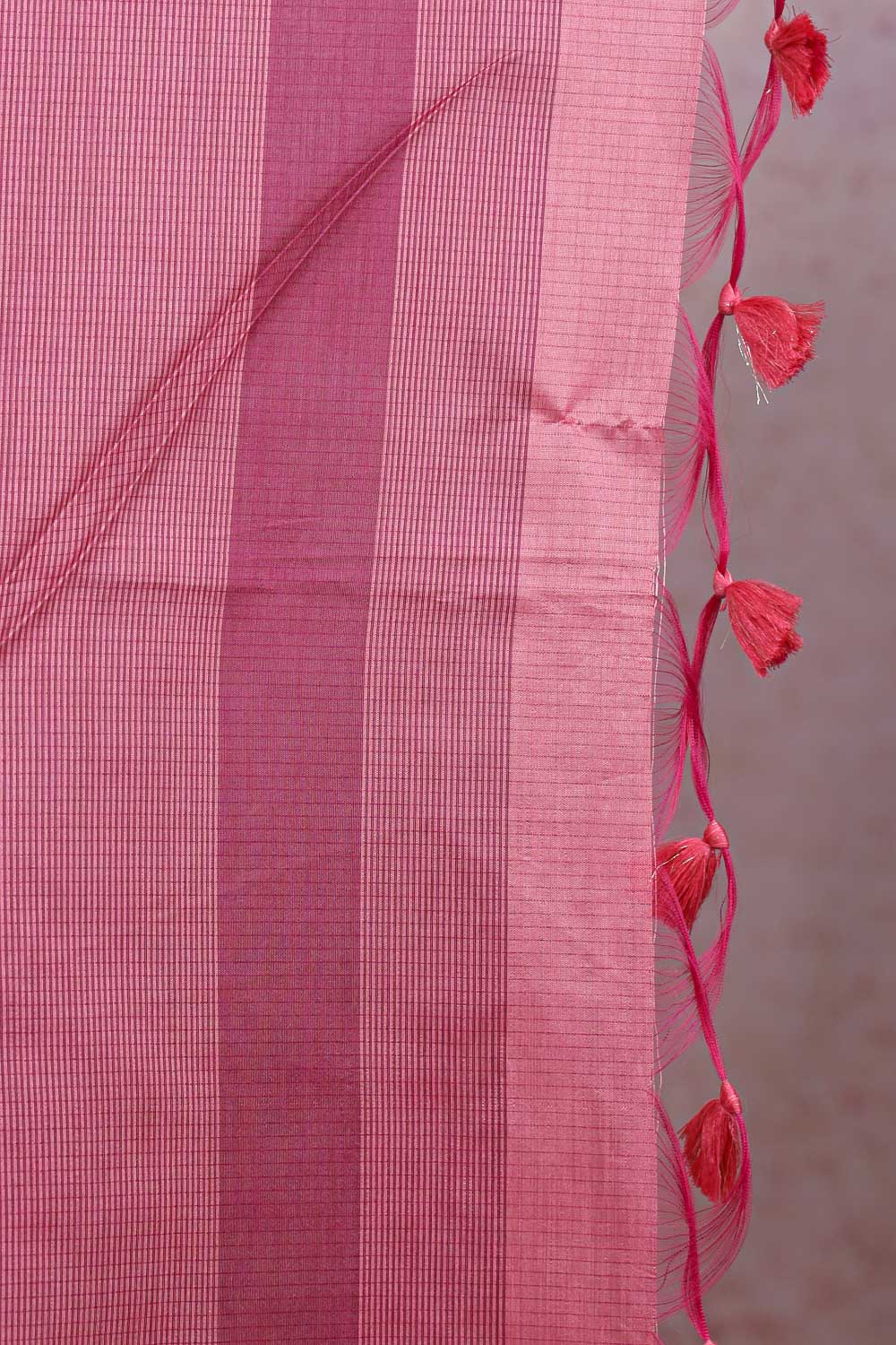 Onion Pink Semi Jute Saree