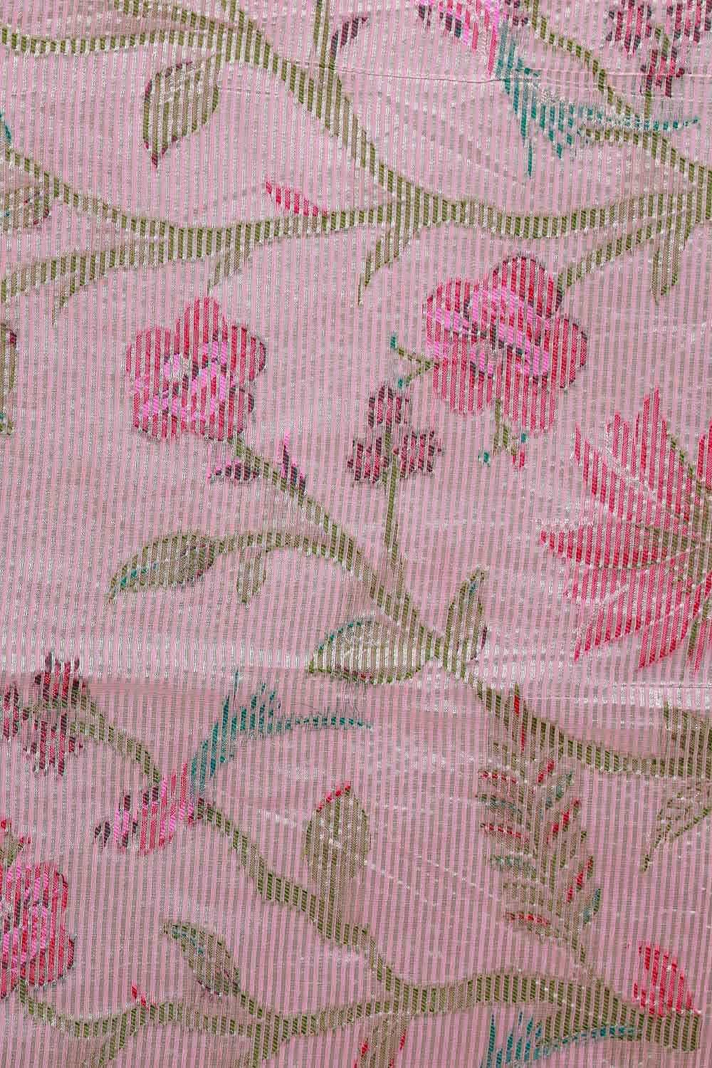 Light Pink Semi Tissue Saree - Seematti