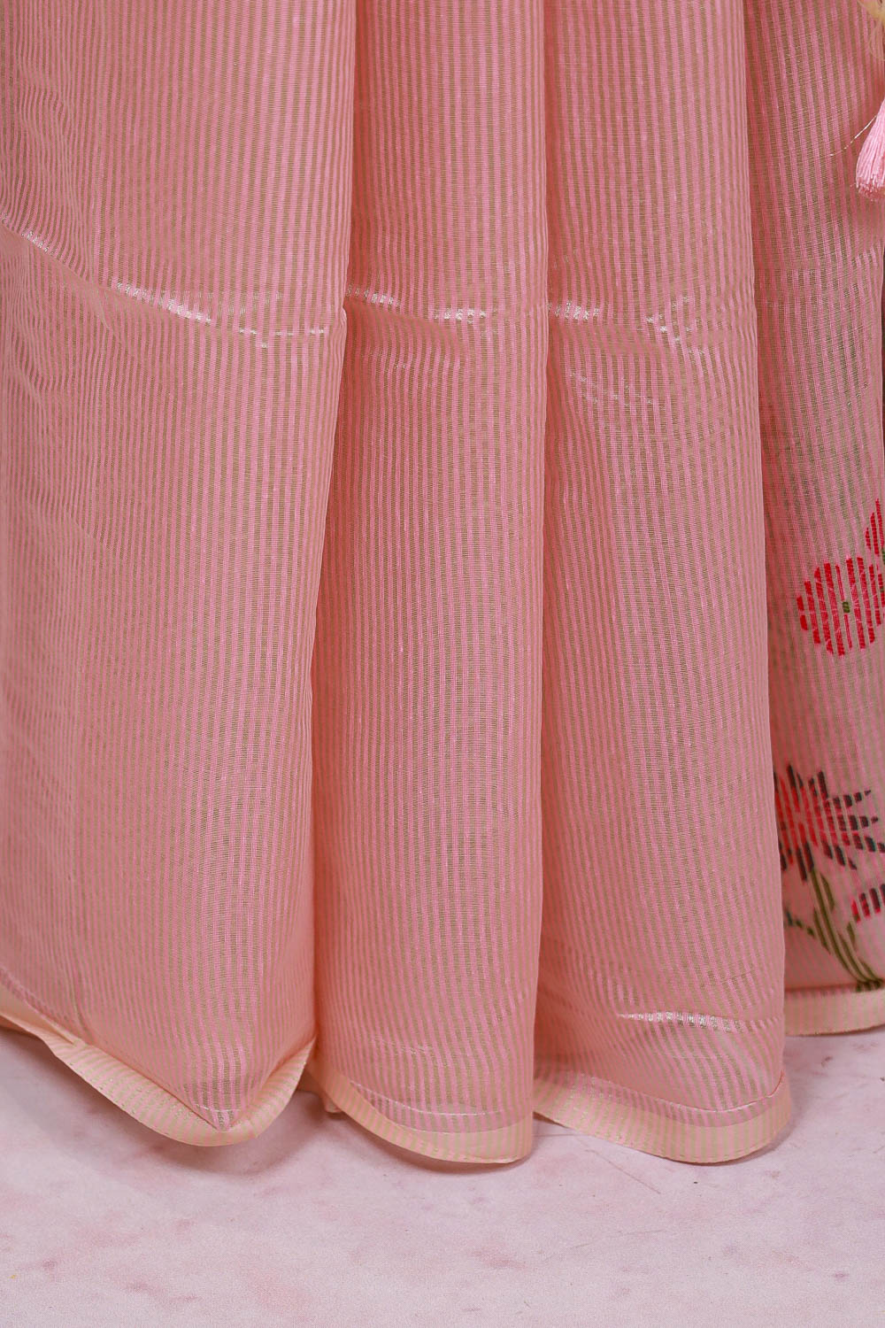 Light Pink Semi Tissue Saree - Seematti