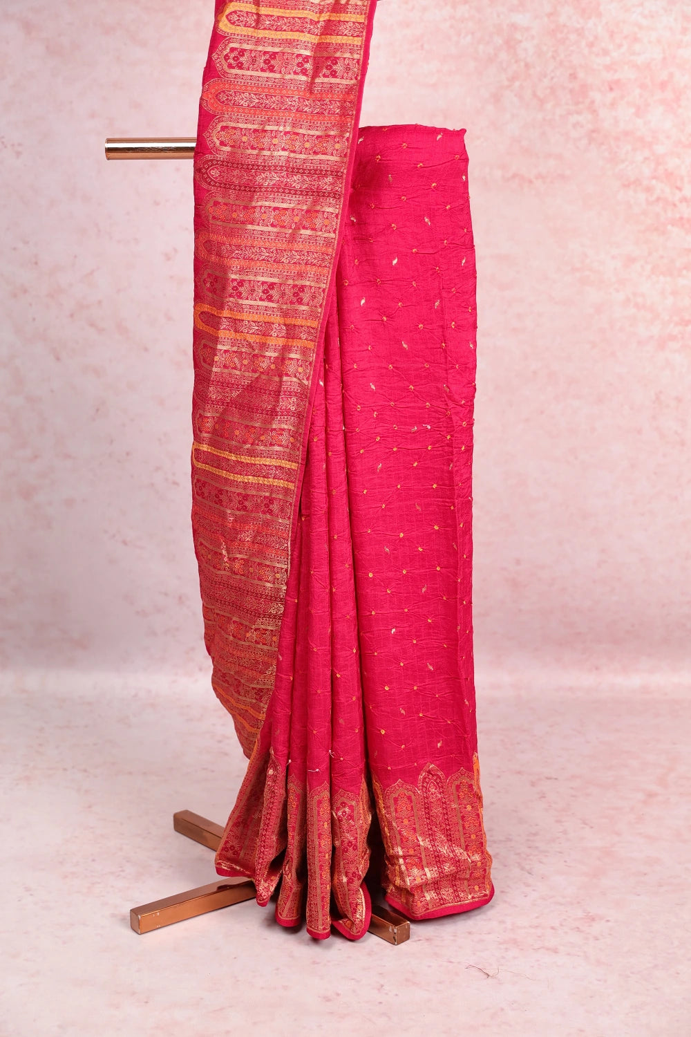 Red Bandini Saree