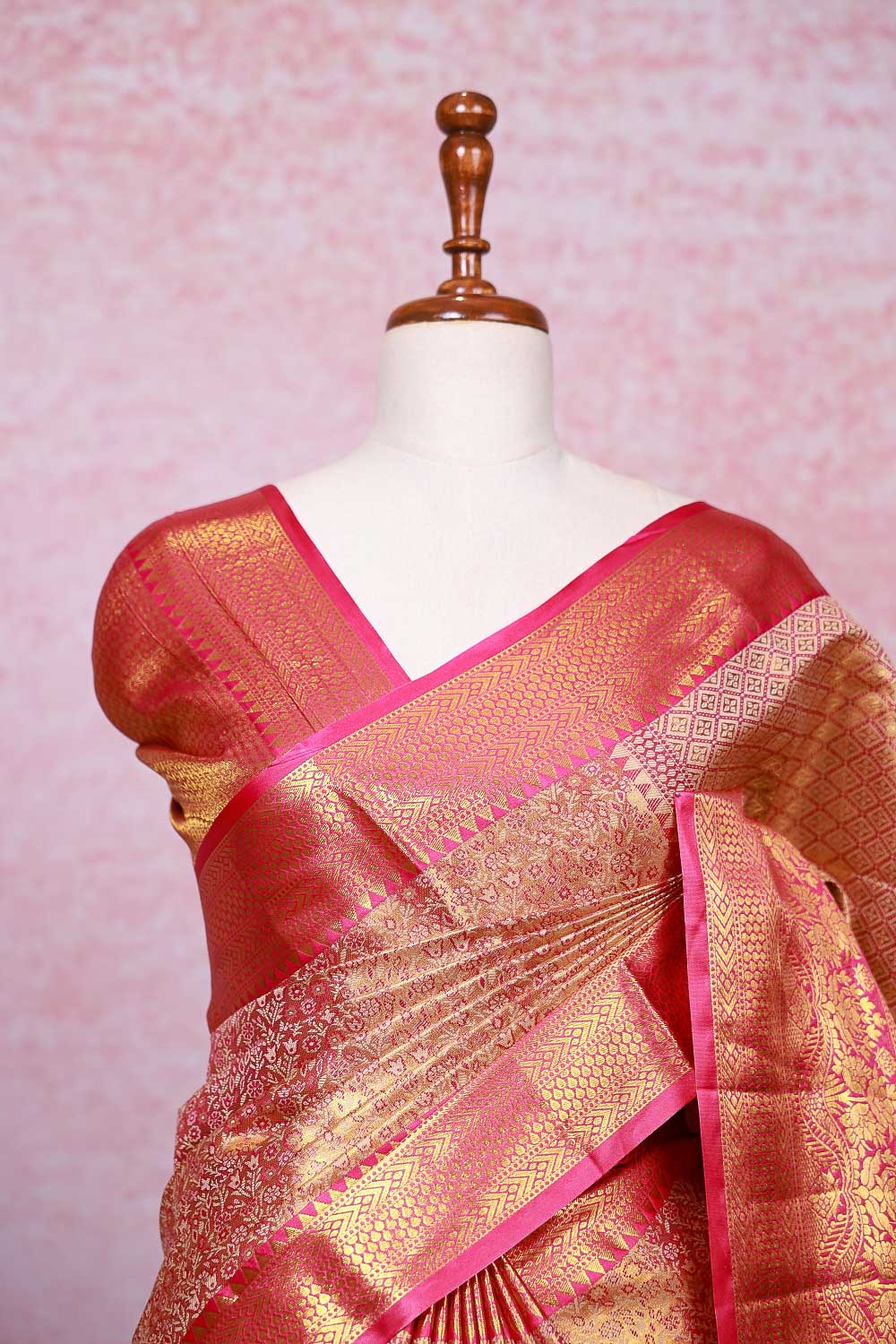 Pink Semi Silk Saree - Seematti