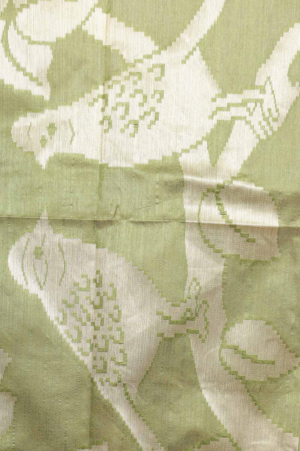 Green Semi Tussar Saree