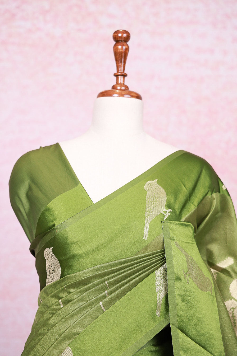 Green Semi Tussar Saree