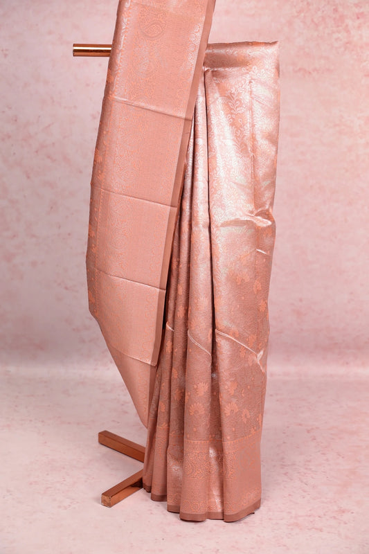 Light Brown Semi Silk Saree