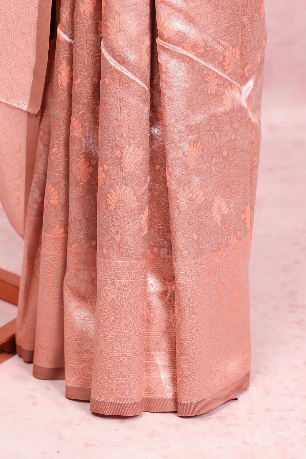 Light Brown Semi Silk Saree