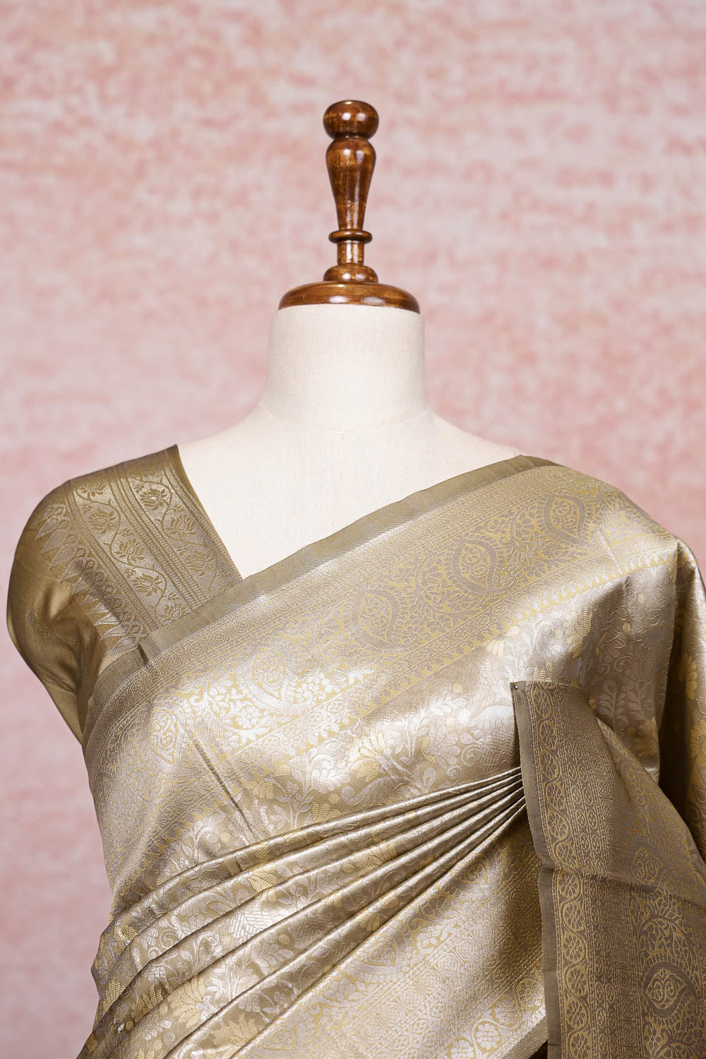 Chikku Colour Semi Silk Saree