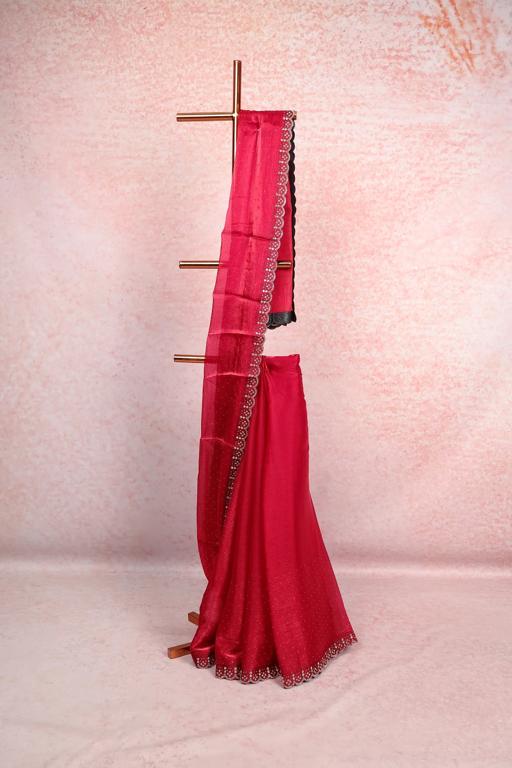 Maroon Organza Saree