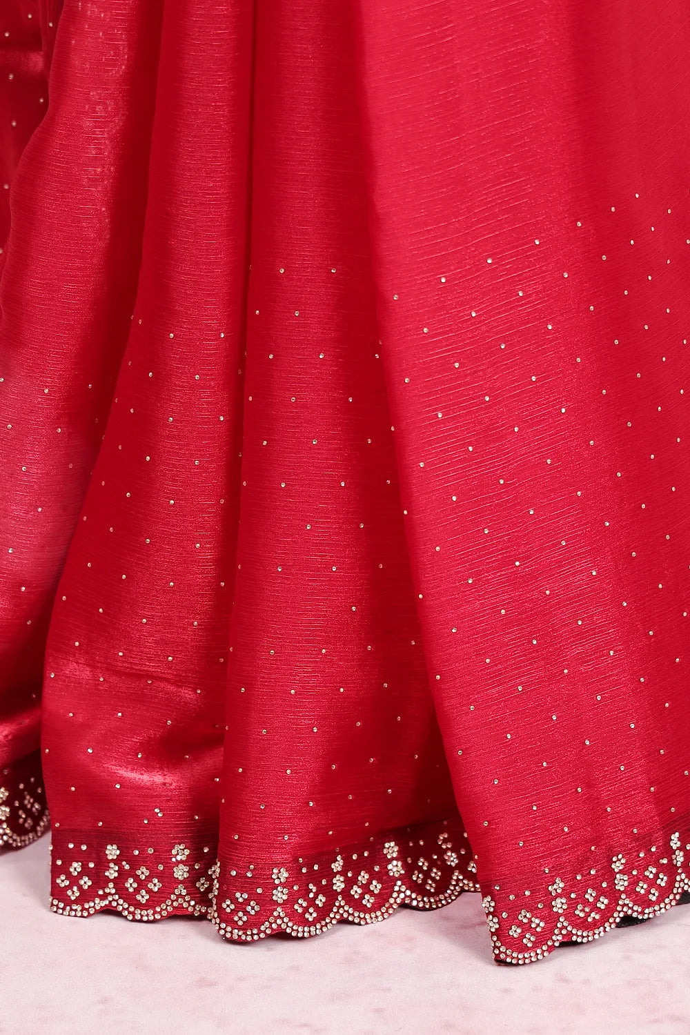 Maroon Organza Saree