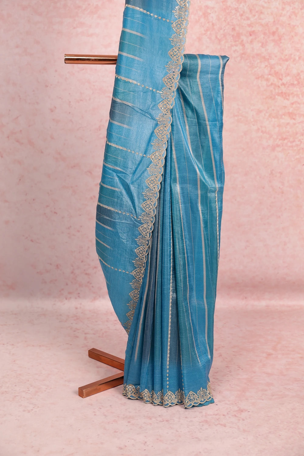 Sky Blue Organza Saree