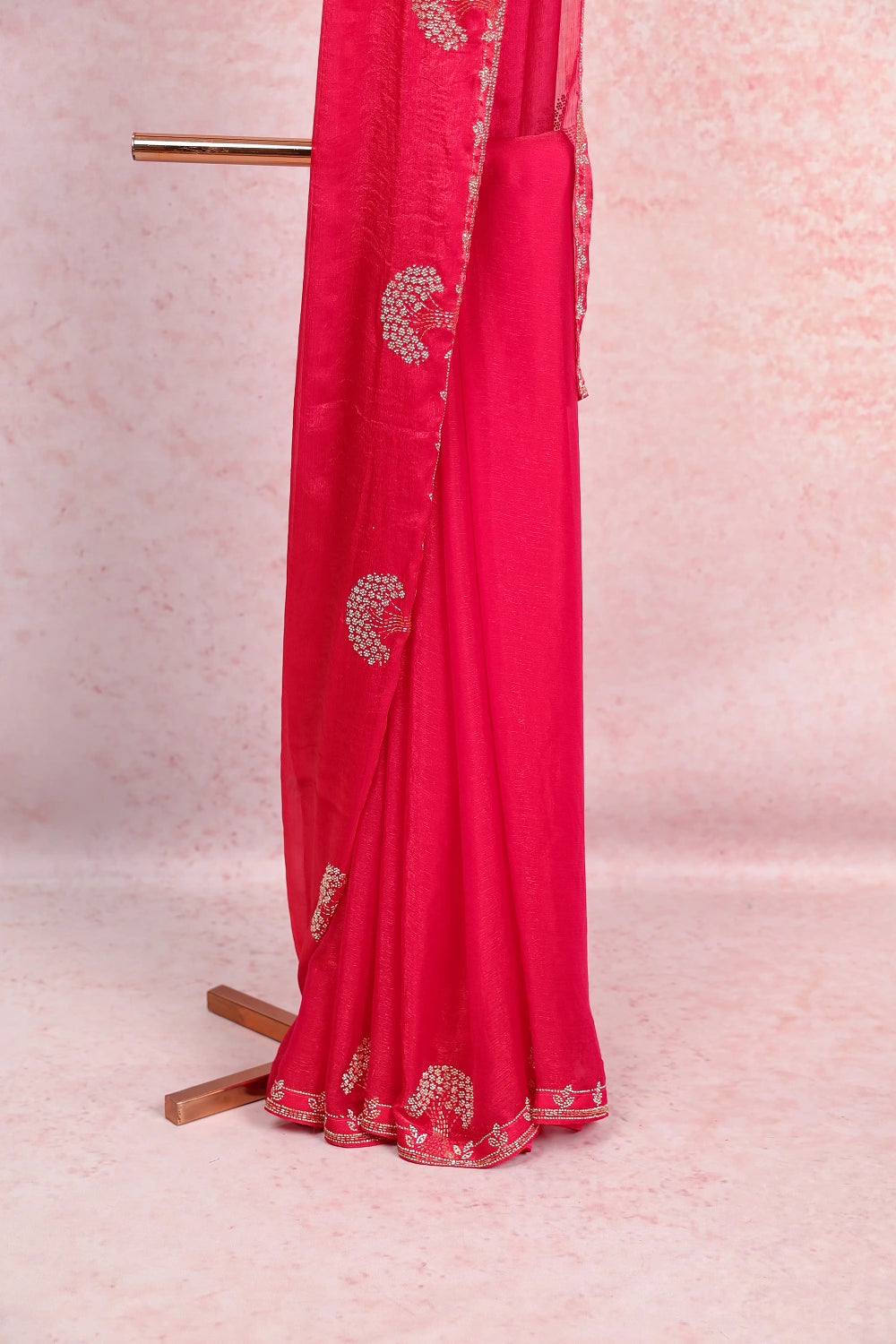 Red Organza Saree