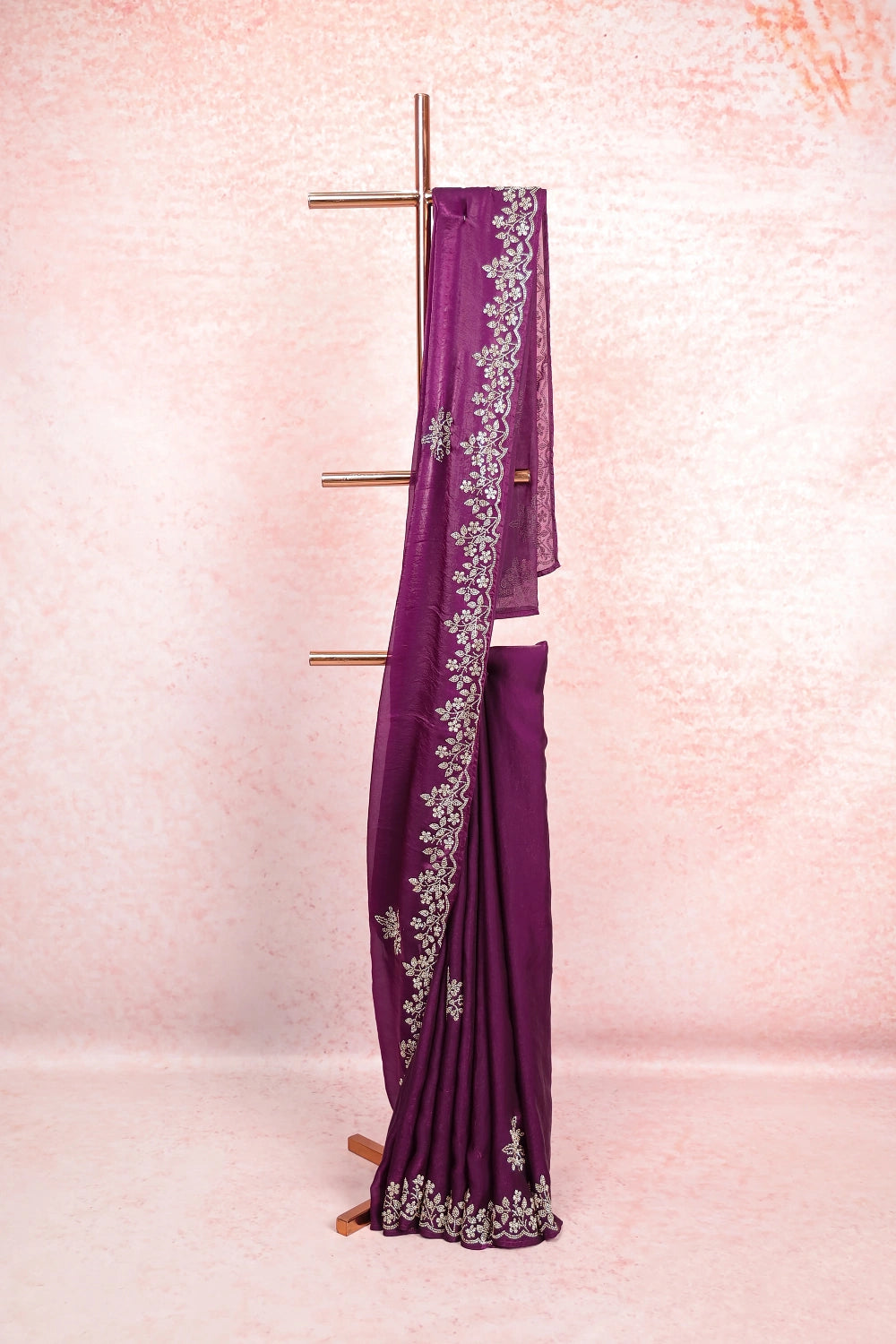 Violet Organza Saree