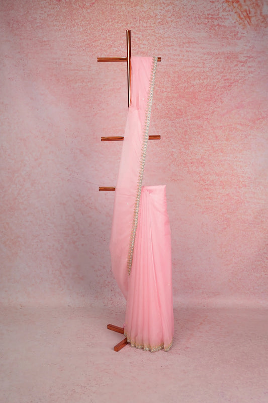 Rose Organza Saree