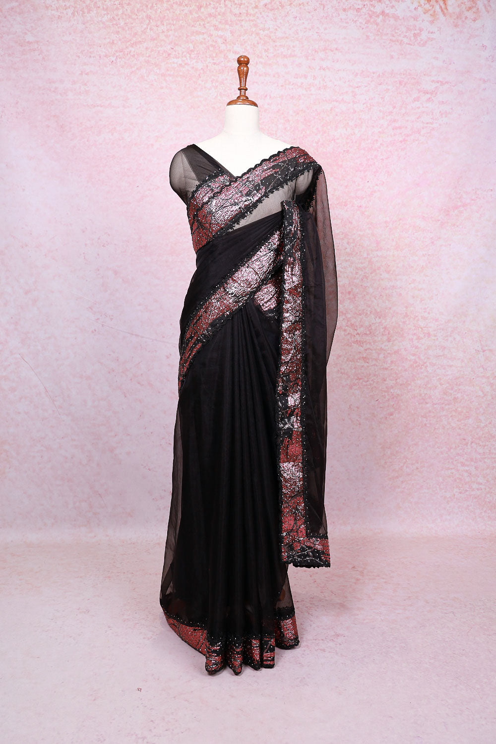 Black Organza Saree