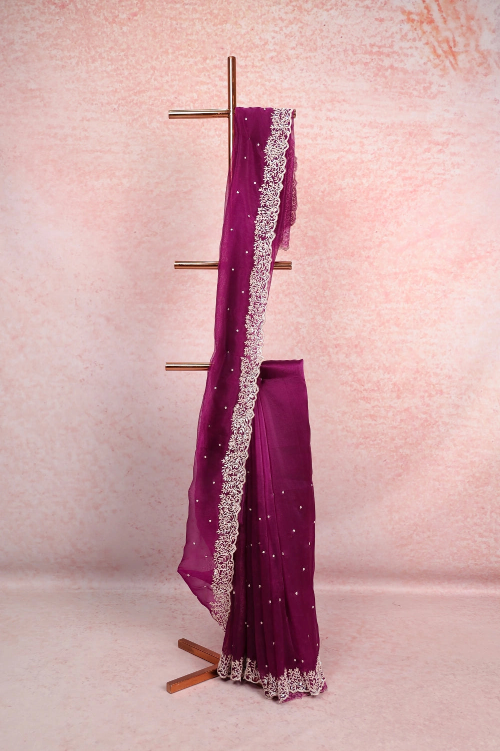 Purple Tissue Organza Saree