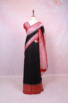 Black Semi Banarasi Saree