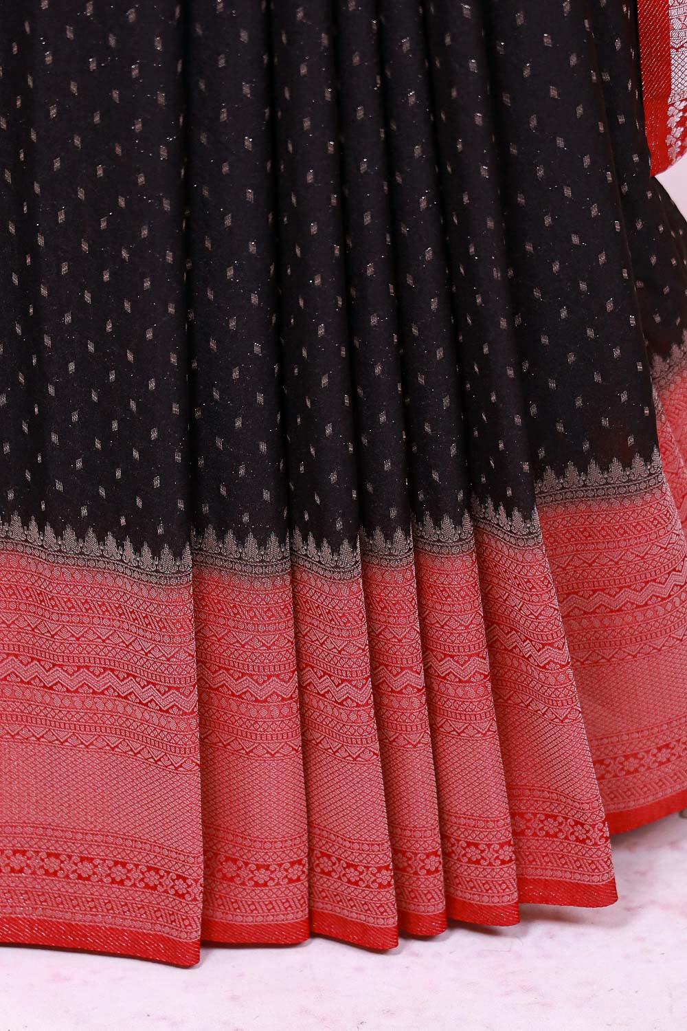 Black Semi Banarasi Saree