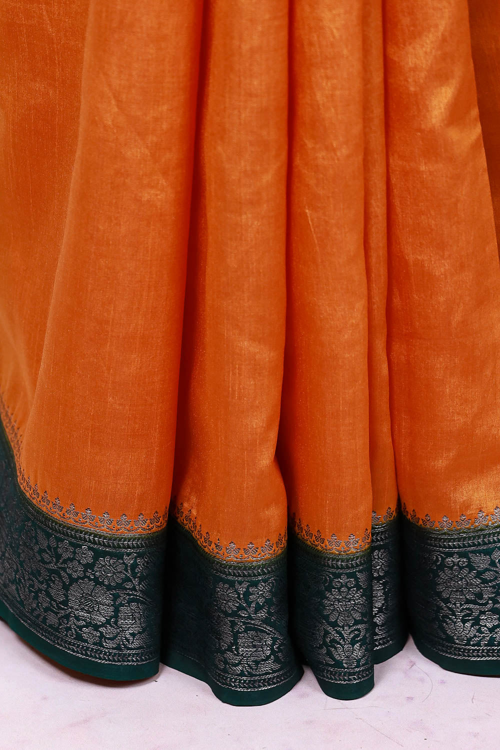 Mustard Semi Banarasi Saree - Seematti