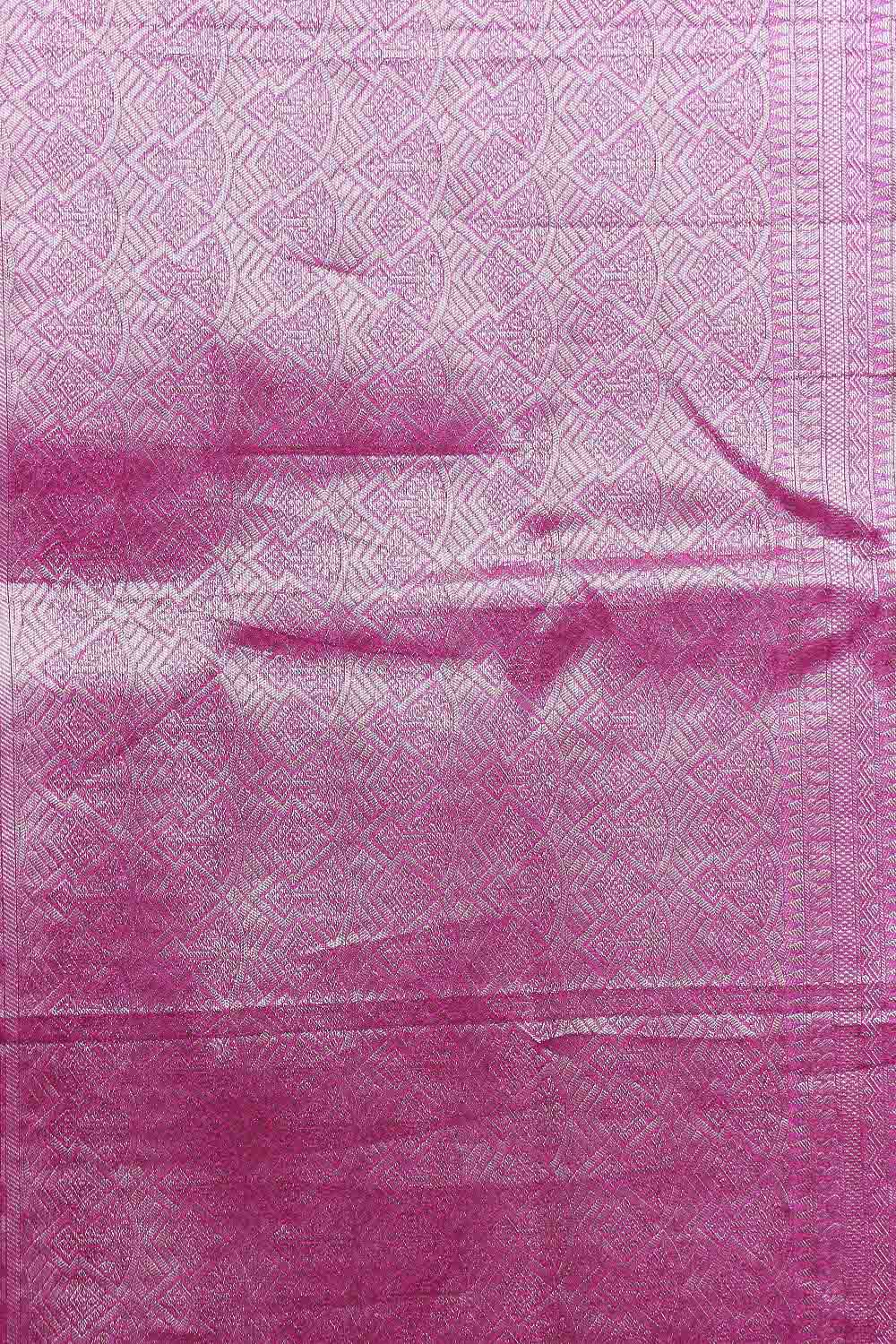 Magenta  Semi Banarasi Saree