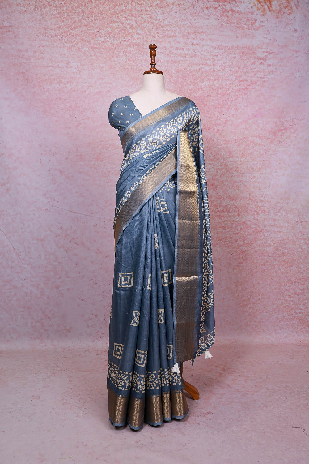 Grey Semi Silk Saree - Seematti