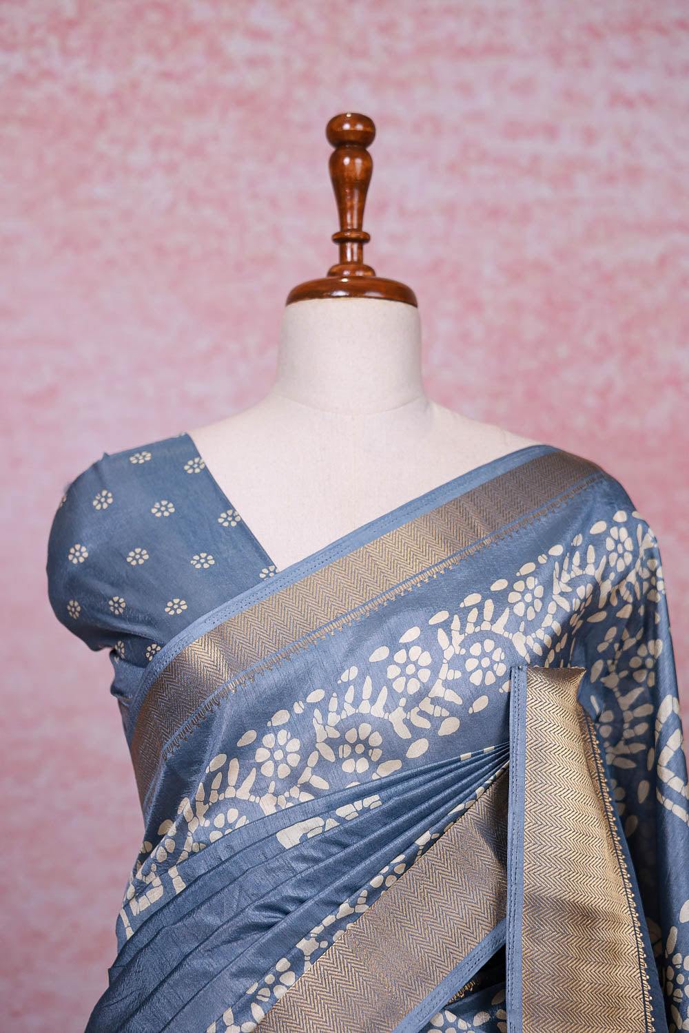 Grey Semi Silk Saree - Seematti