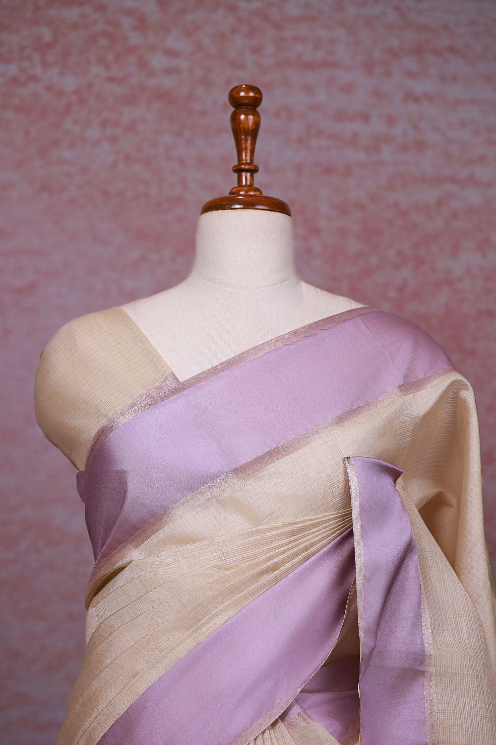 Cream Semi Tussar Saree - Seematti