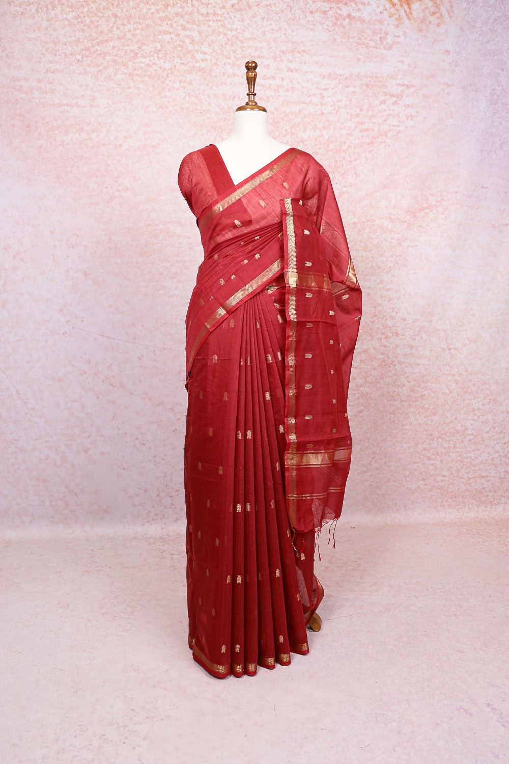 Red Semi Silk Saree