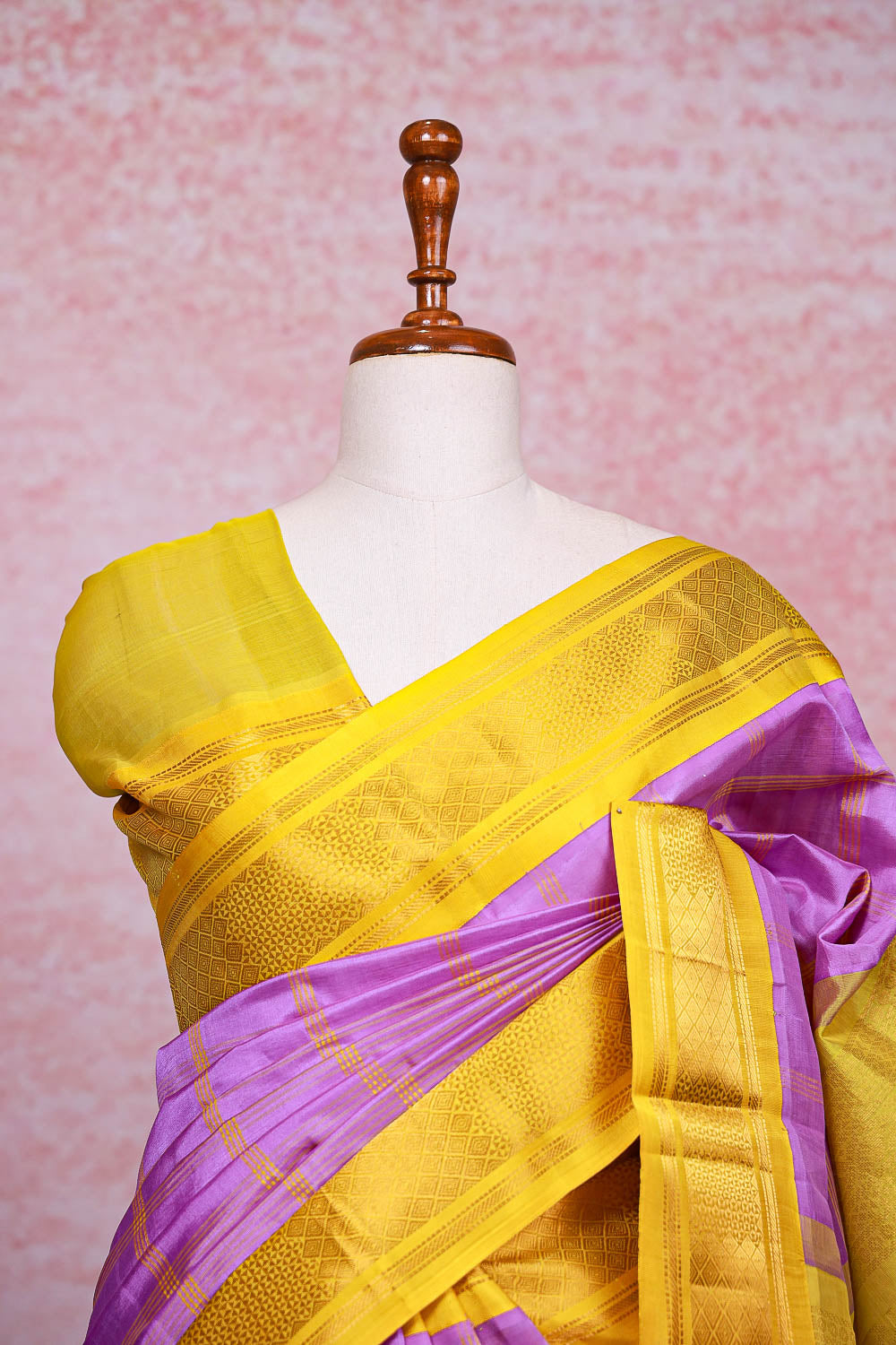 Lavender Kora Saree