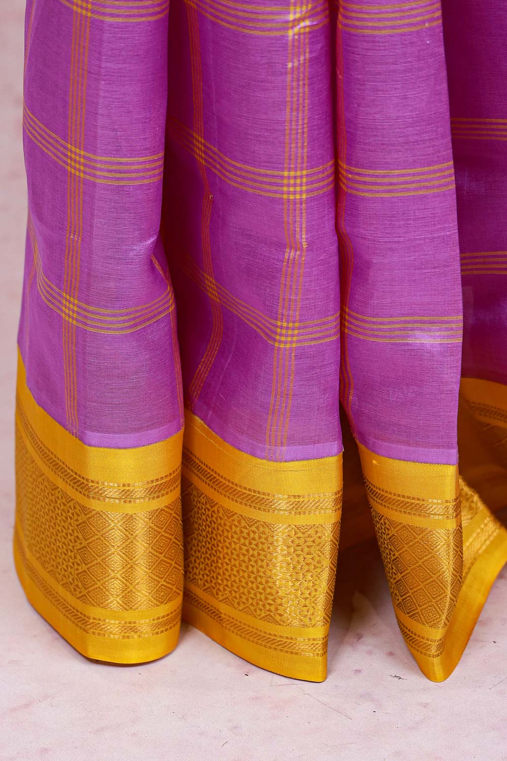 Lavender Kora Saree