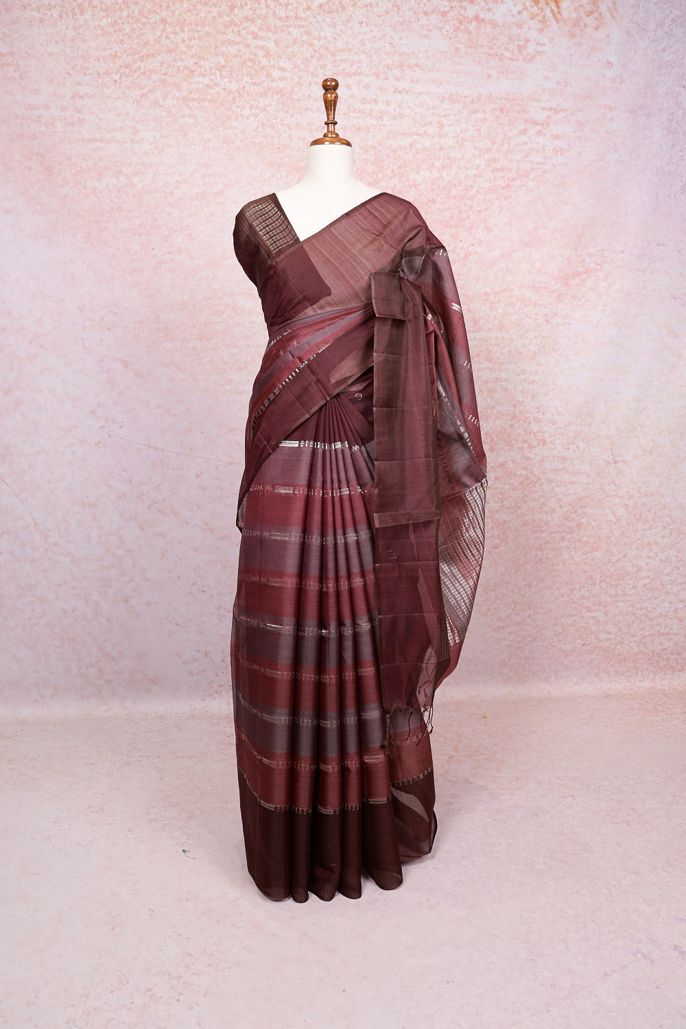 Multi Color Tussar Silk Saree