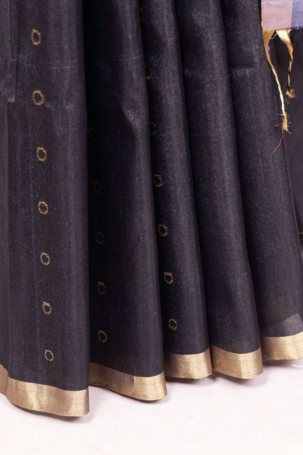 Black Tussar Silk Saree