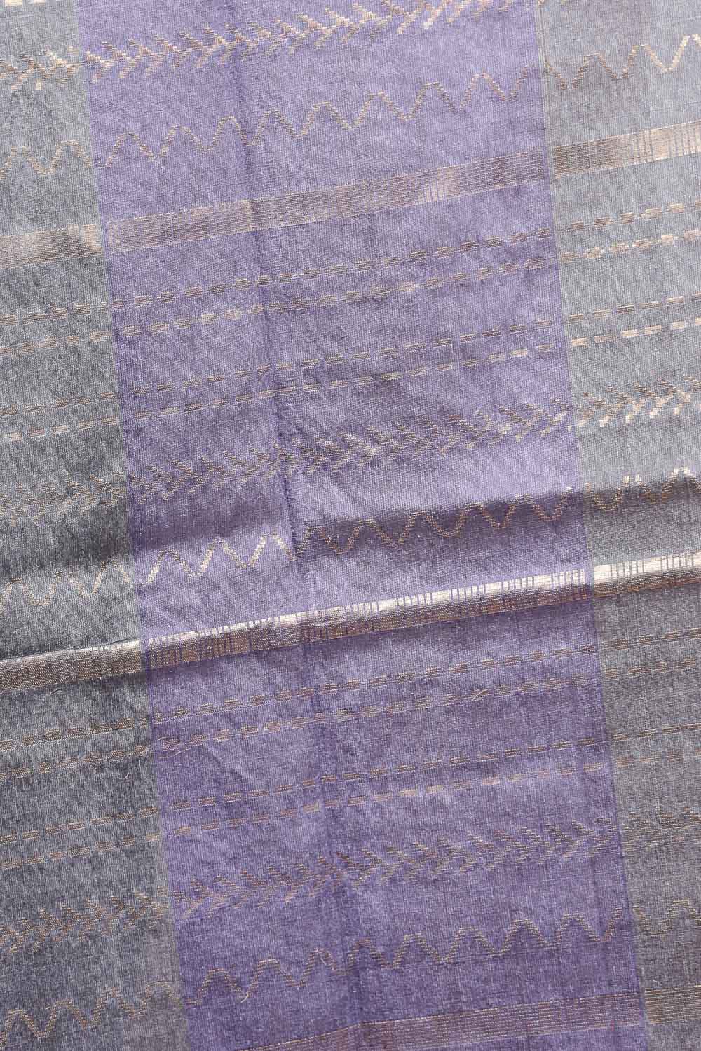 Black Tussar Silk Saree