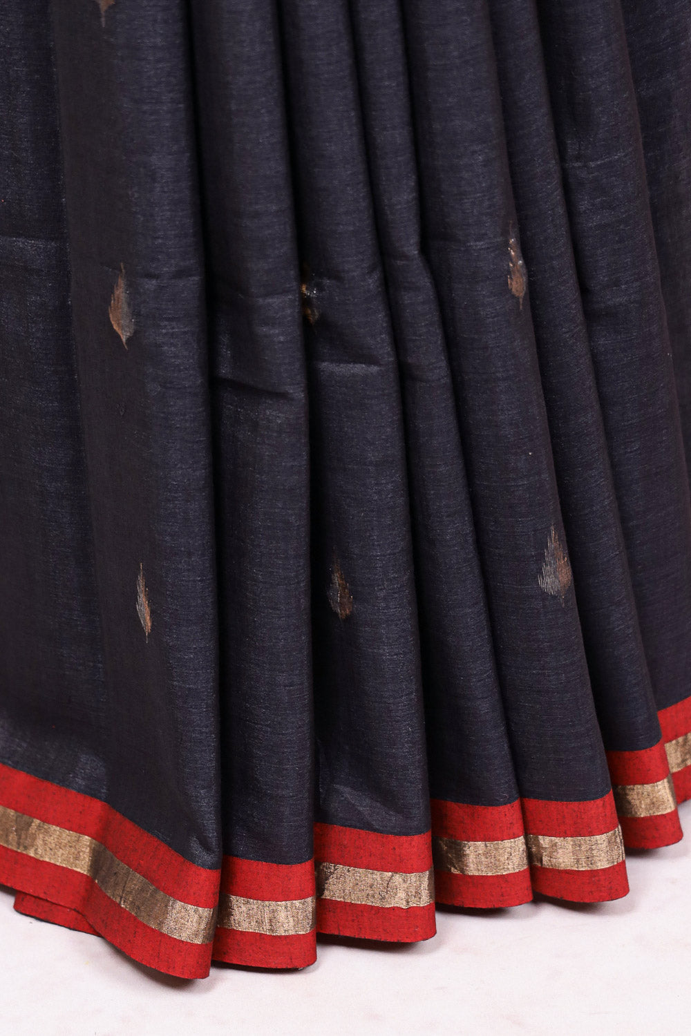 Black Tussar Silk Saree