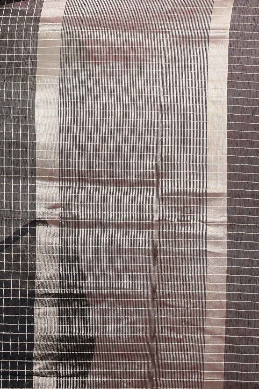 Black Linen Cotton Saree