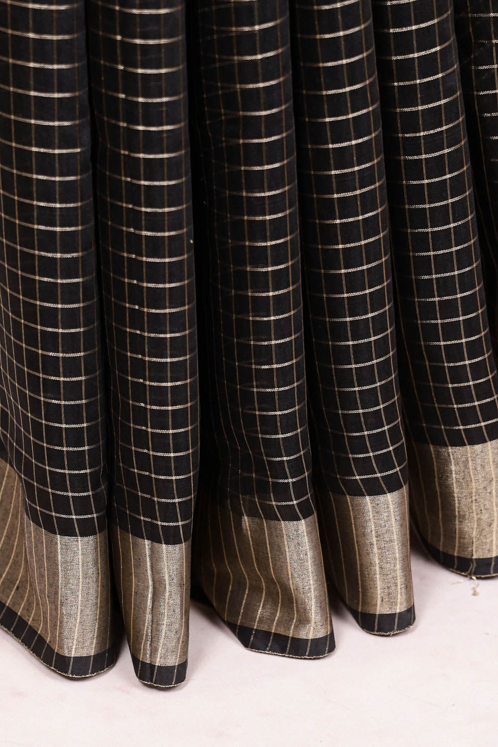 Black Linen Cotton Saree