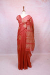 Brick Brown Cotton Silk Saree