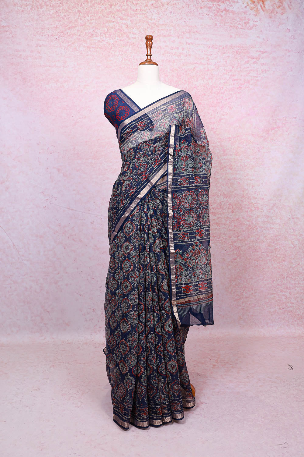 Indigo Silky Kota Saree