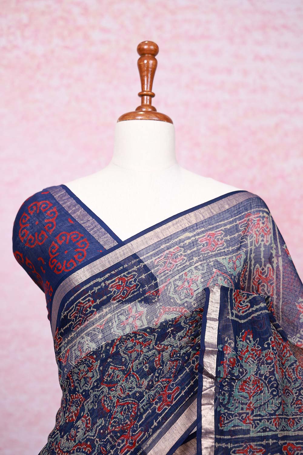 Indigo Silky Kota Saree