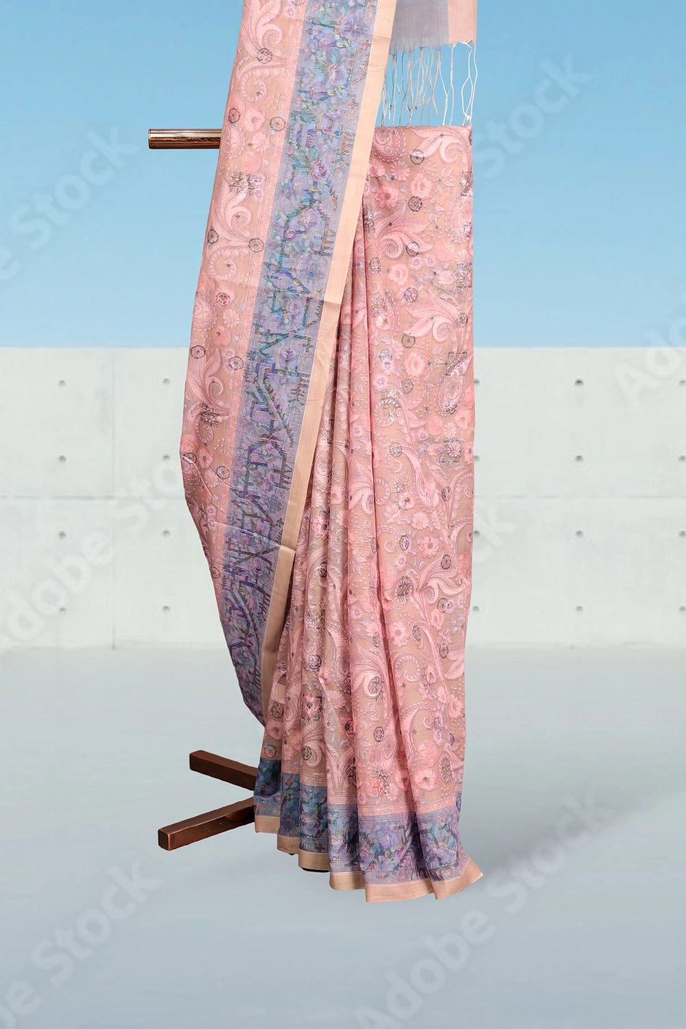 Pink Dhaka Cotton Saree