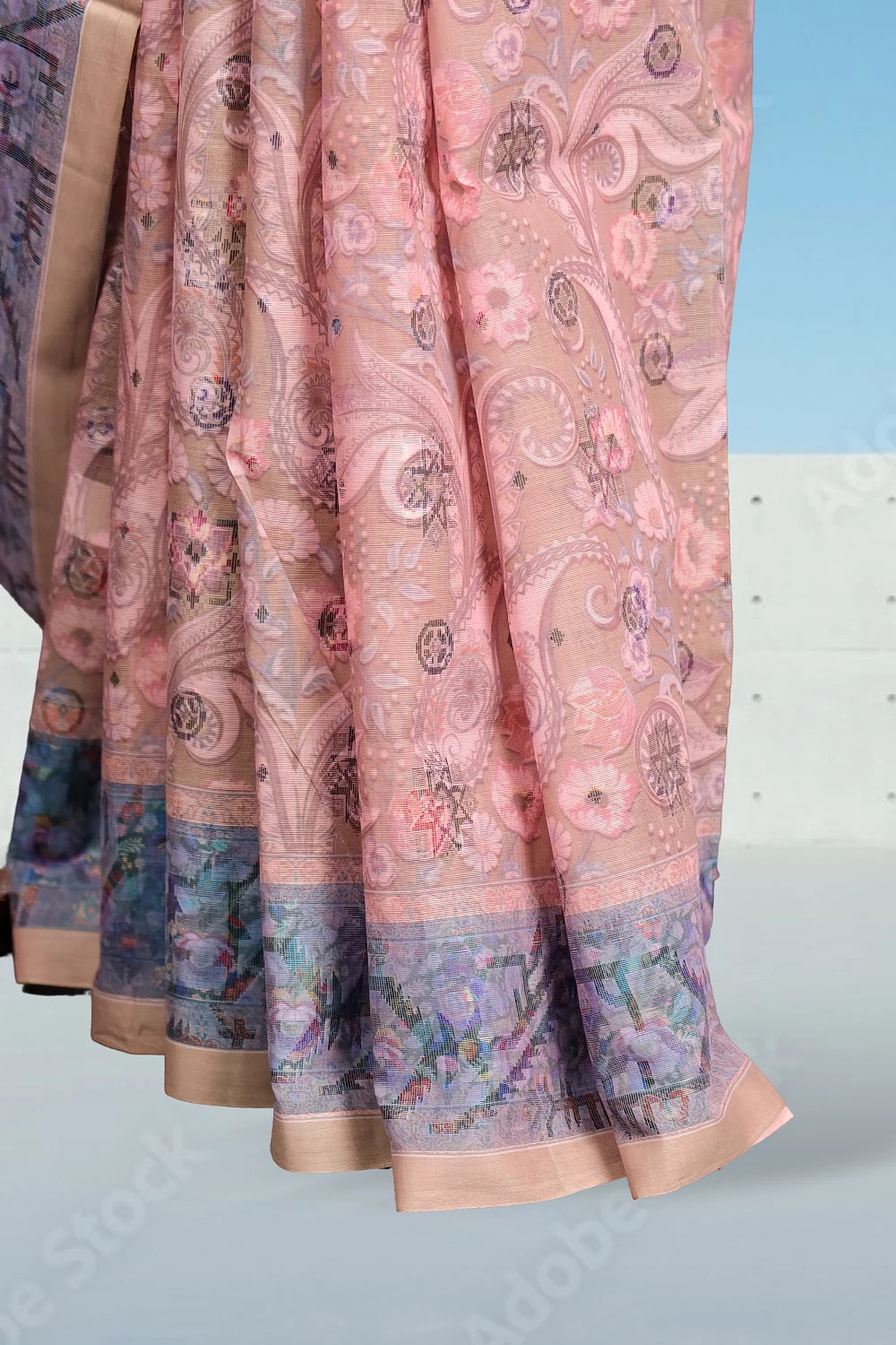 Pink Dhaka Cotton Saree