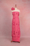 Pink Kota Cut Work Unstitched Churidhar Material