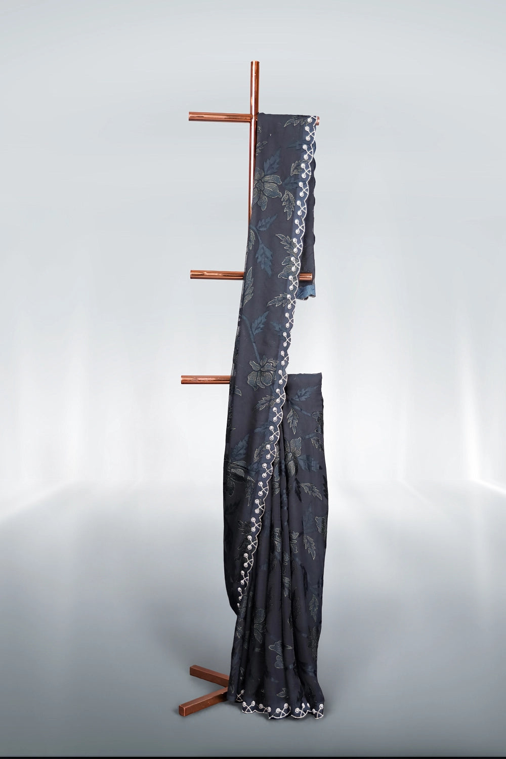 Black Georgette Saree