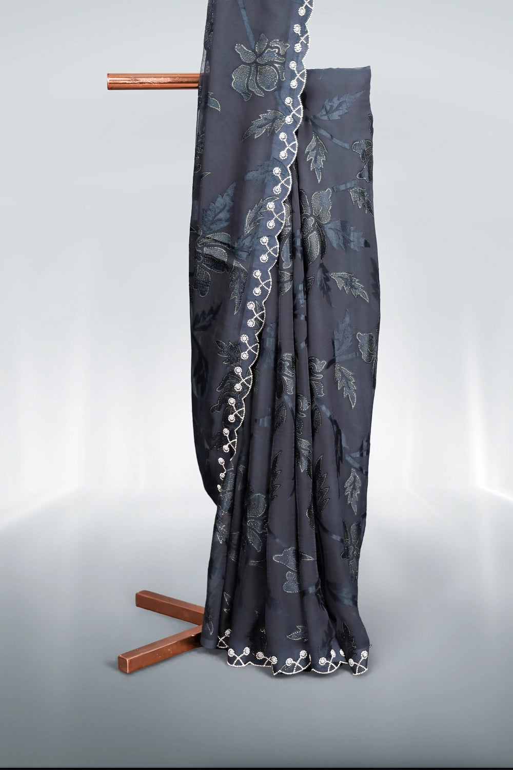 Black Georgette Saree