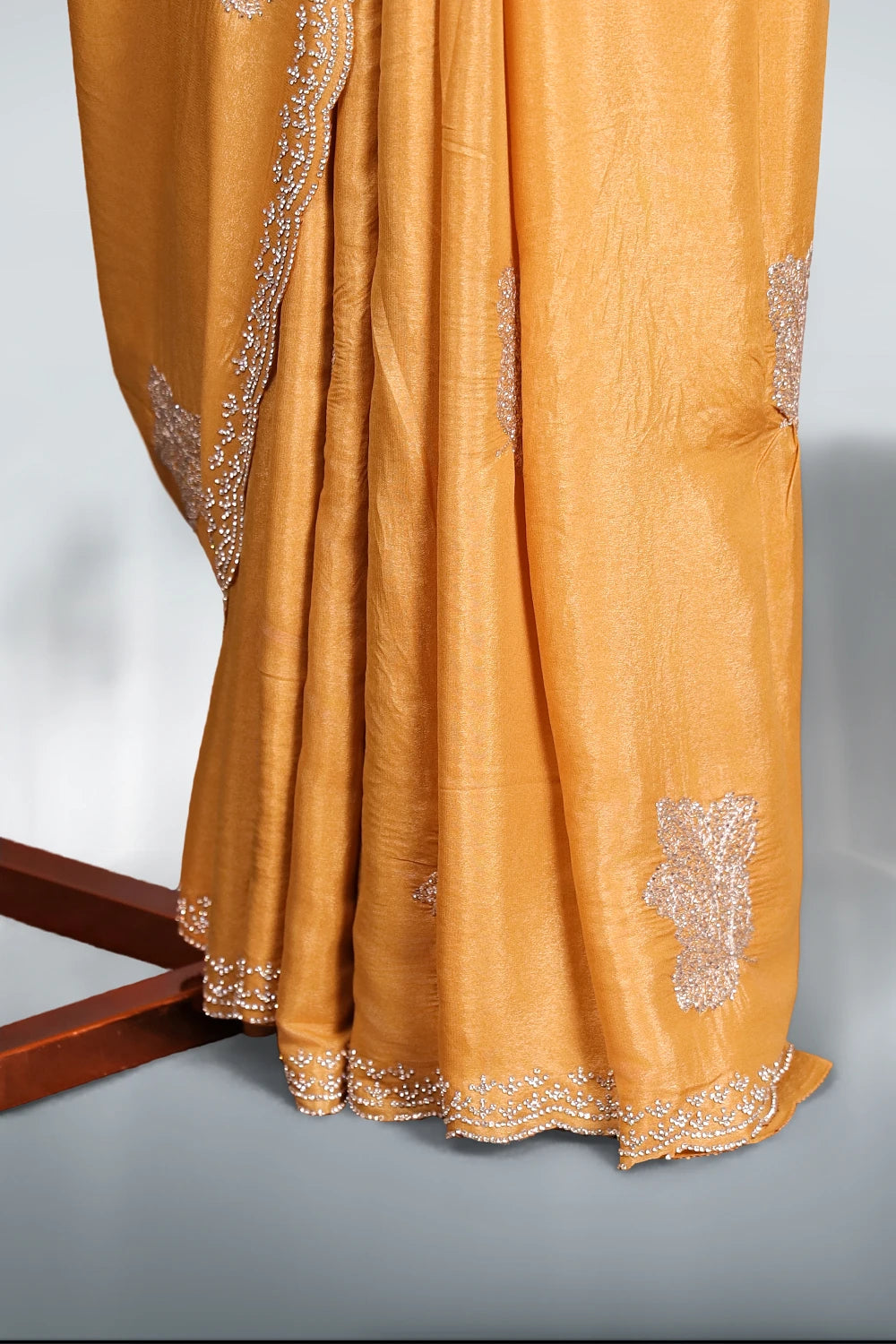 Mustard Yellow Organza Saree