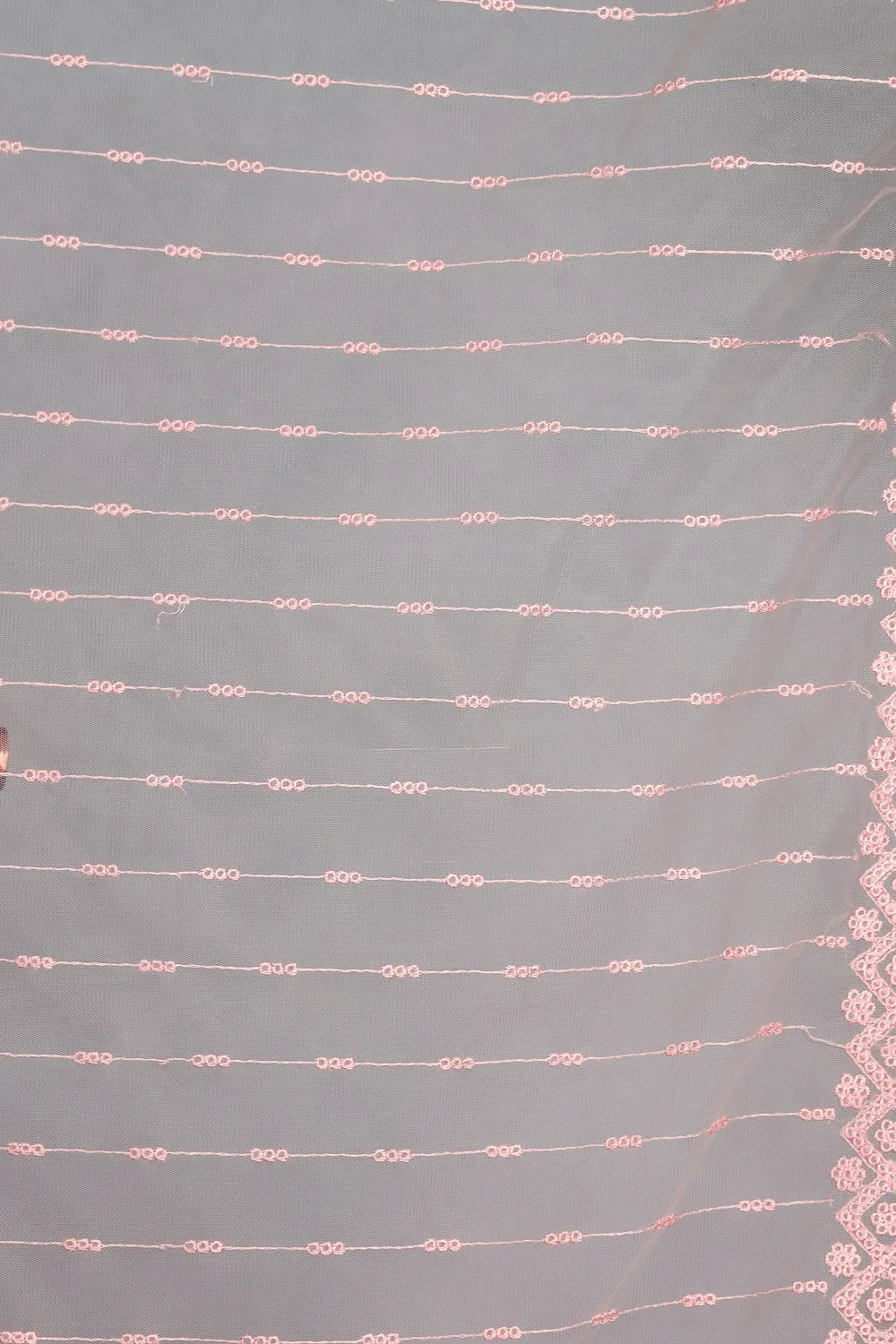 Pink Net Saree