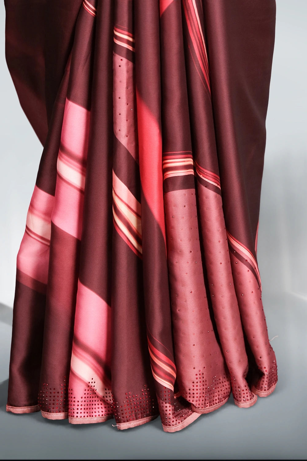 Multicolour Crepe Saree