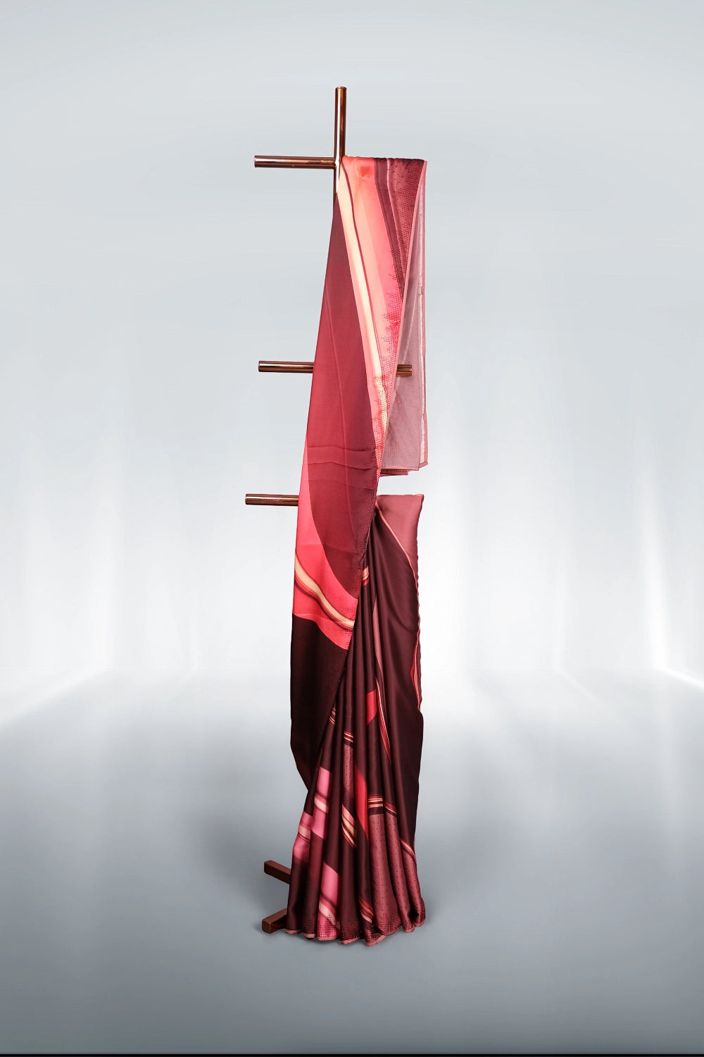 Multicolour Crepe Saree