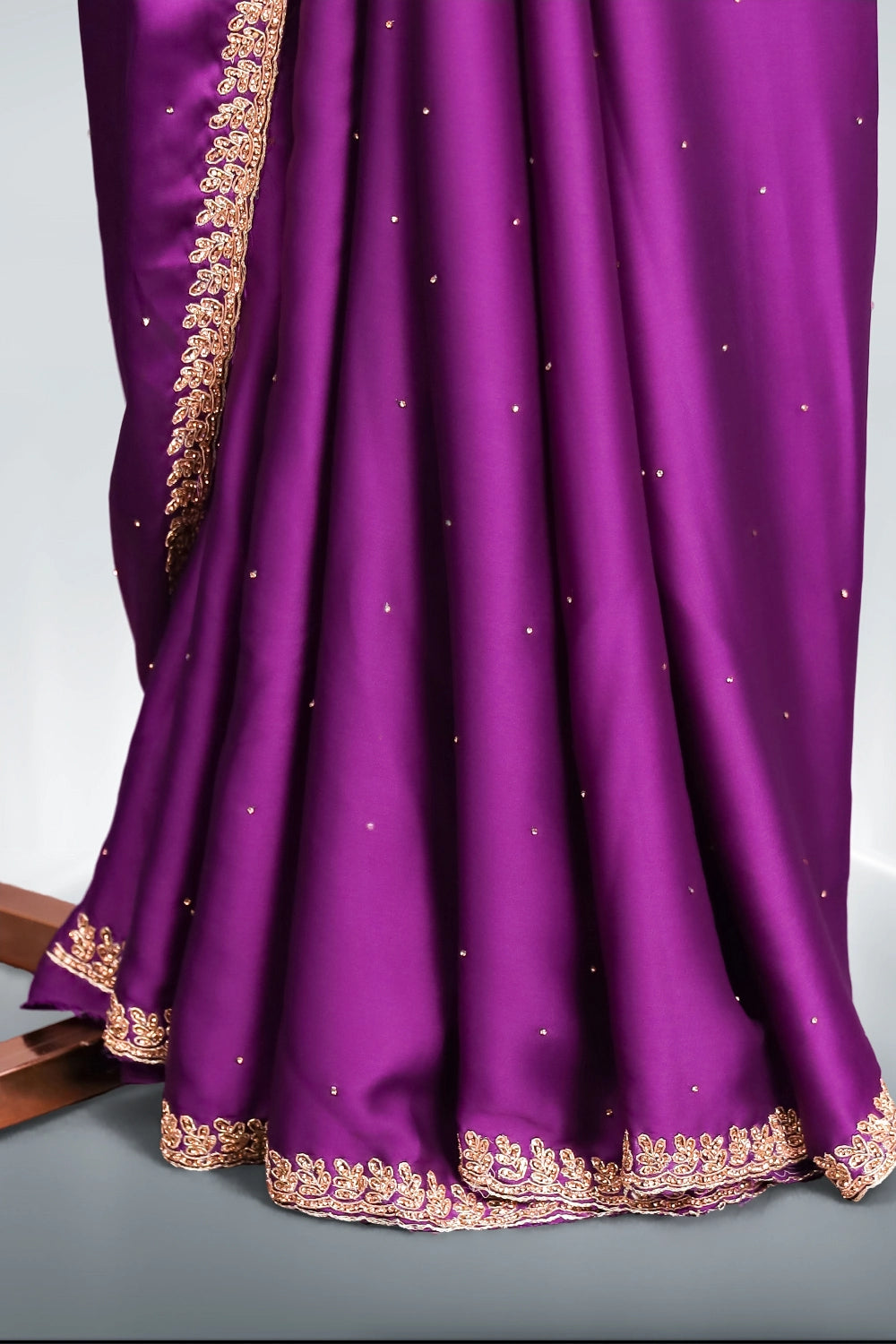 Violet Crepe Saree