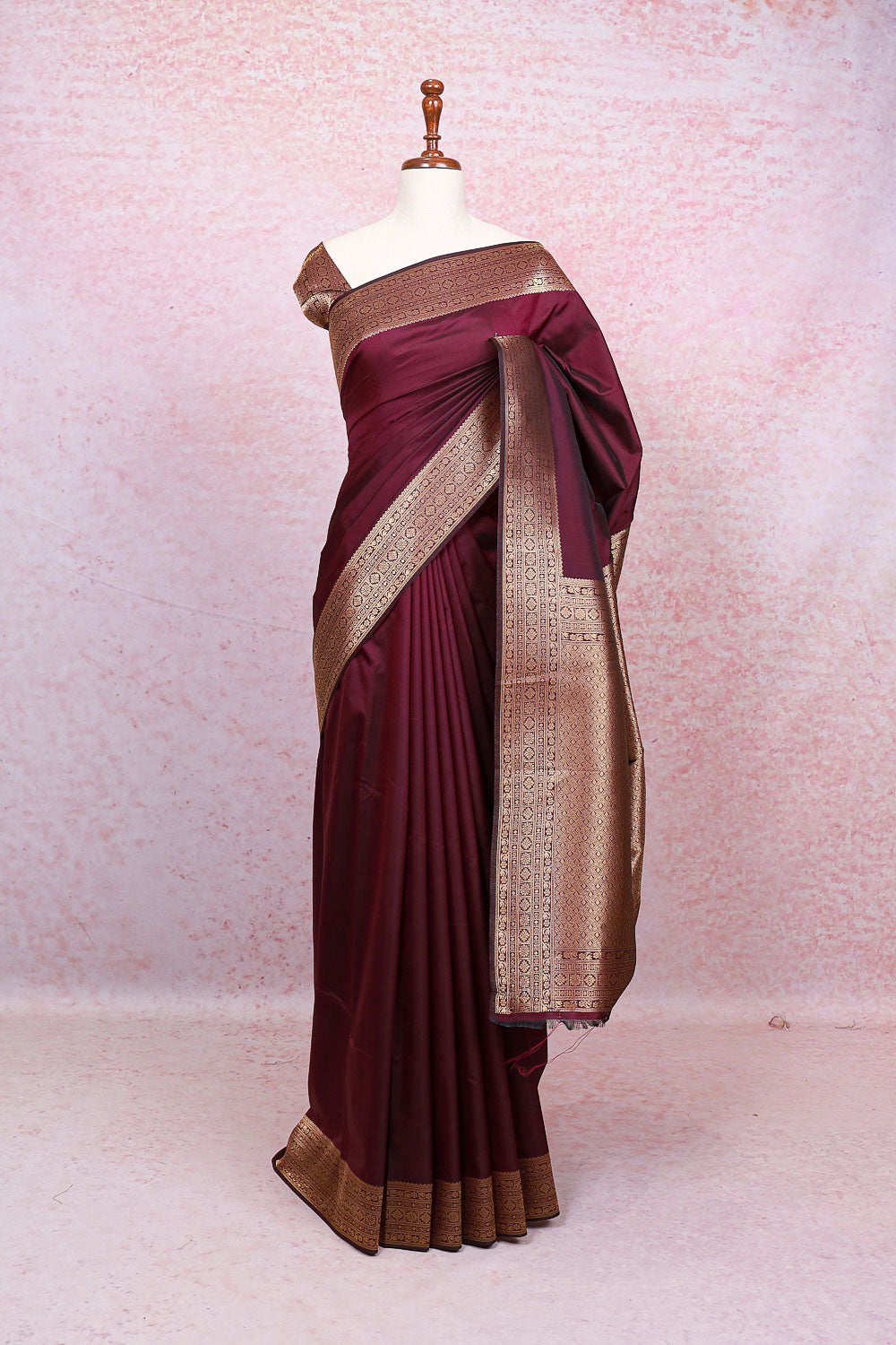 Purple Semi Silk Saree - Seematti